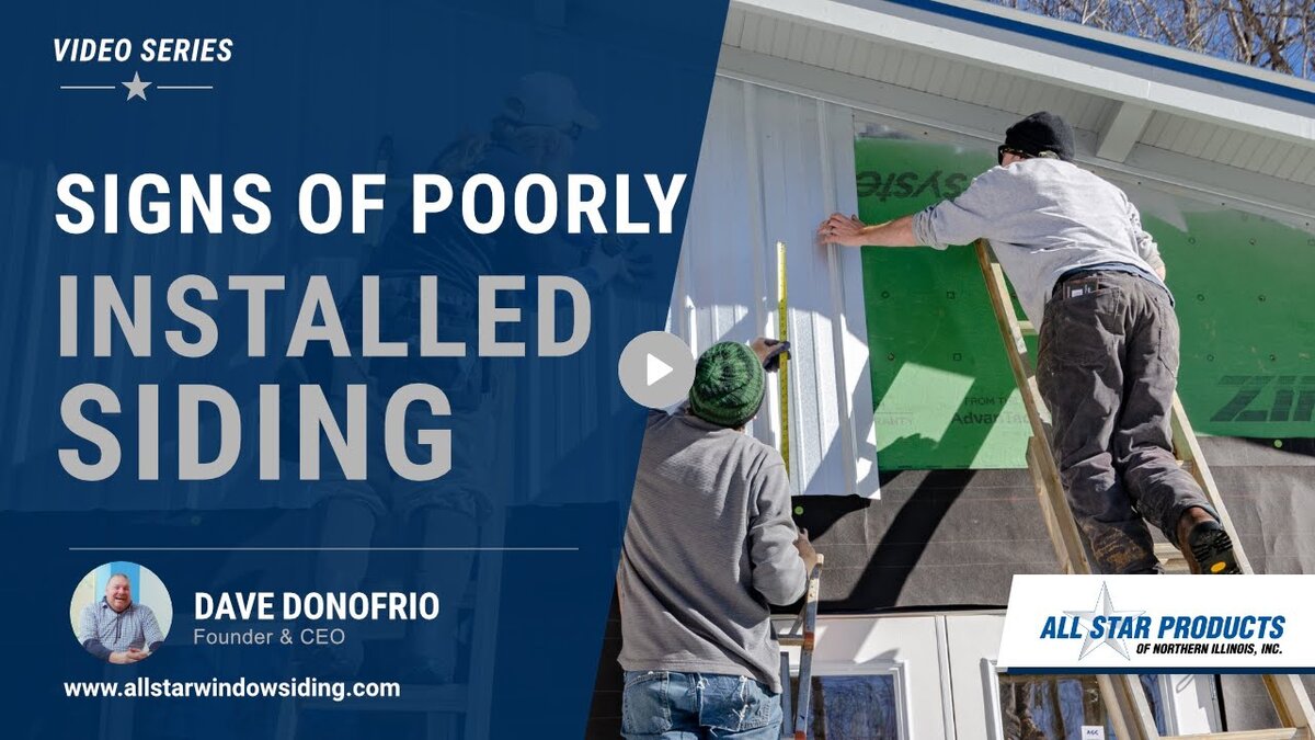signs of poorly installed siding